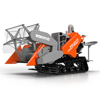 Moissonneuse-batteuse compacte Wenovus Wn-CH15 Diesel 15HP pour haricots, arachides, ensilage, fourrage, olives, céréales, mini-riz et blé