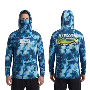 Sweat à capuche pour <span class=keywords><strong>homme</strong></span>, imprimé camouflage par sublimation, imperméable, séchage rapide, respirant, antibactérien, UPF50+, 100% polyester - Product Image 1