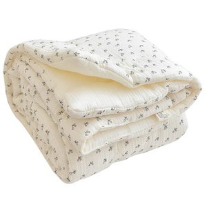 Couverture en mousseline de coton RTS pour bébé, couverture matelassée d'hiver pour lit de bébé, couverture douce et chaude en crêpe de coton pour tout-petit, pour nouveau-né - Product Image 1