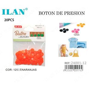 กระดุมพลาสติกแบบสแนป 12 มม. สีส้ม 20 ชิ้น สำหรับเสื้อผ้า - Product Image 1