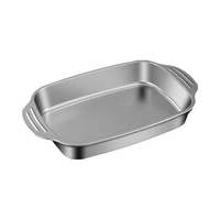 Plaque de cuisson rectangulaire en acier inoxydable pour poisson, épaissie et durable, idéale pour la cuisine, la pâtisserie, la maison, l'hôtel, le restaurant et le barbecue