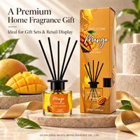 Diffuseur de parfum d'ambiance pour chambre à coucher, bouteille en verre, bâtonnets en fibre, décor aromatique, fournisseur en gros, emballage cadeau, export