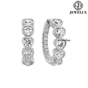 High Demand Jewelux VVS Diamond <b>Stud</b> Earrings 925 Sterling <b>Silver</b> Rhodium Plated IGI Certified for Women's Wedding Anniversary - Product Image 3