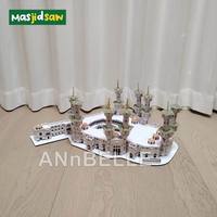 Puzzle 3D en mousse EPS Masjidsaw : Modèles de mosquées célèbres - Kaaba, Al-Nabawi, Al-Haran, la Dôme du Rocher, Grande Mosquée de la Mecque, Médine