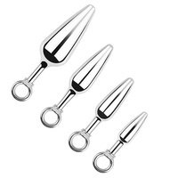 Sexbay 4-teiliges Aluminium-Legierung 100% Wasserdichtes Analplug-Set CE ROHS FCC Zertifiziert Anpassbare Farbe für Paare Anales Sexspielzeug