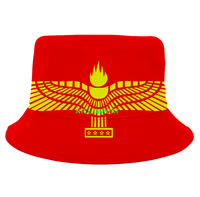 Chapeau Bob Drapeau Syrien Araméen pour Femmes et Hommes, Chapeau de Pêcheur Patriotique, Casquette d'Été Anti-UV pour Voyage, Plage et Pêche