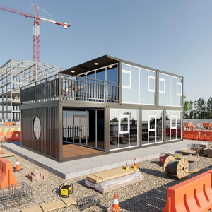 <span class=keywords><strong>Maison</strong></span> conteneur modulaire préfabriquée extensible 20ft 40ft en panneaux sandwich d'acier, design moderne en kit - Boutique/Villa personnalisée écologique - Product Image 1