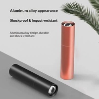 Mini lampe torche portable rechargeable ultra-lumineuse multifonctionnelle de poche avec zoom pour le camping en alliage d'aluminium 100-200m