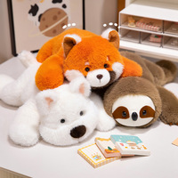 Poupées en peluche unisexes de la série Cute Little Animal Montées dans une voiture, Capybara Bear, couchées sur l'épaule, lavées créatives