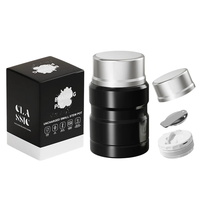 Tasse à ragoût en acier inoxydable de 500 ml/17 oz en gros, avec couvercle et cuillère, double paroi sous vide en acier 18/8, sans BPA, pour le bureau