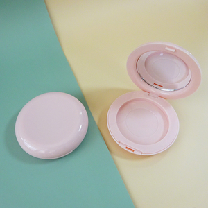 ตลับแป้งอัดแข็งแบบกลม ไม่มีแป้งในตัว พร้อมกระจก ขนาด 55.5 มม. สีขาวดำ พลาสติก สำหรับใส่บลัชออน ไฮไลท์เตอร์  แบบกำหนดเองได้ - Product Image 1