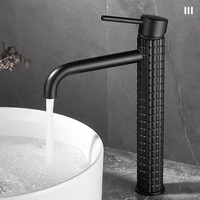 Robinet de lavabo de salle de bain à design traditionnel à trou unique, robinet rotatif, laiton massif, eau chaude et froide, poignée unique pour lavabo