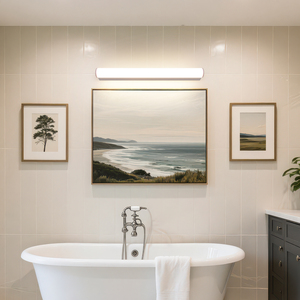 ไฟติดผนัง LED สแตนเลสสตีลทันสมัยสำหรับห้องน้ำ กระจกแต่งหน้า แสงวอร์มไวท์ 2700K ติดผนัง รับประกัน 3 ปี CRI 80 - Product Image 4