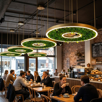 Lustre décoratif moderne pour plafond de restaurant commercial, supermarché, style botanique, en aluminium et acrylique