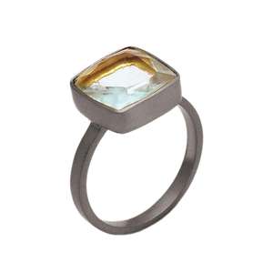 Anillo de Plata de Ley 925 chapado en oro de la mejor calidad, joyería de boda de Topacio Azul genuino, conjunto de diseños únicos con CASA DE PLATA - Product Image 4