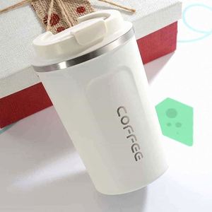 Simple 304 Stainless Steel <b>Coffee</b> Mug Portable Car Thermos Business Office Gift Dual-Drink Mug - Product Image 6