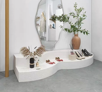 Meuble d'îlot en forme d'échelle, étagère trapézoïdale, meuble de rangement, meuble à fleurs et à cadeaux, étagère à chaussures étagée, meuble de présentation de cosmétiques