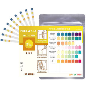 Meilleur prix <span class=keywords><strong>Bandelettes</strong></span> de <span class=keywords><strong>test</strong></span> d'eau de bonne qualité 7 en 1 <span class=keywords><strong>Bandelettes</strong></span> de <span class=keywords><strong>test</strong></span> d'eau de <span class=keywords><strong>piscine</strong></span> 5 <span class=keywords><strong>bandelettes</strong></span> de <span class=keywords><strong>test</strong></span> de salinité de l'eau - Product Image 2