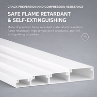 Système de gaine de câbles rectangulaire en PVC |   Gaine de câbles blanche avec accessoires |   Fabricant OEM