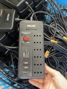 Regleta de Enchufes de 6 Tomas con 2 Puertos USB, Enchufe de 3 Pines, 110V/230V, Cable de Cobre y Latón, Plástico, 10A, 3m de Longitud, Italia Chile - Product Image 4