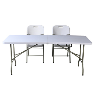 طاولة قابلة للطي من البلاستيك HDPE بتصميم عصري ومجوف، طاولة محمولة طويلة، بيع مباشر من المصنع - Product Image 5