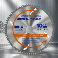 Lame de scie circulaire TCT de 10 pouces 60T pour la coupe du bois massif, du contreplaqué, du MDF, du panneau de particules, lame de scie à bois en carbure de tungstène