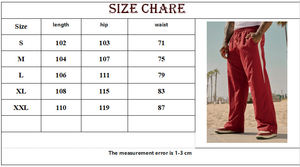 Men's Lightweight Wide Leg Sweatpants Polyester Cotton Breathable <b>Elastic</b> Waist Side Stripe Casual Sport Pants - Product Image 6