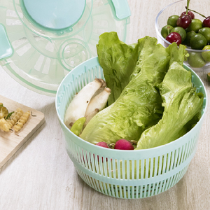 Escurridor <span class=keywords><strong>Manual</strong></span> de Gran Capacidad con Mango Giratorio, Sostenible, para Frutas, Verduras, Agua, Aceite, Secado Rápido, para Preparación de Alimentos, Ensaladas de Lechuga - Product Image 4