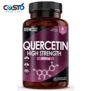 OEM fitosome 1000 mg/180 hapları quercetin Vegan organik Quercetin kapsülleri alerjilerin tedavisini destekler