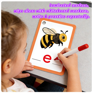 แฟลชการ์ดฝึก<span class=keywords><strong>เขียน</strong></span>คำศัพท์ CVC สำหรับเด็กเล็ก ฝึกการสะกดคำ การเขียน และพัฒนาสมอง - Product Image 1