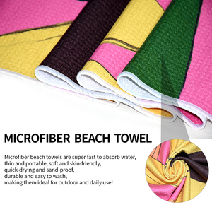 Eastsunshine Custom Printed <strong>Towel</strong> Beach Comfortable Sand Free Microfiber Waffle Sand Free Beach <strong>Towel</strong> - Product Image 3