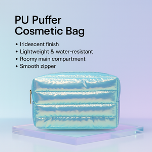 Fournisseur de trousse de maquillage professionnel Pochette de rangement pour cosmétiques gonflée de voyage pour femmes Trousse de toilette en nylon durable et étanche avec logo personnalisé - Product Image 3