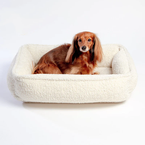Cama de perro Sherpa de diseñador de lujo personalizada, cubierta de Sherpa vegana extraíble, tumbona ortopédica para perro - Product Image 2