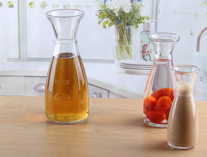 Bouteille de boisson en verre de 350 à 1000 ml, non plastique, style <span class=keywords><strong>turc</strong></span>, design rond, sérigraphie, origine Jiangsu - Product Image 2