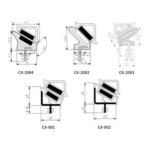 Bande d'étanchéité magnétique pour porte en <span class=keywords><strong>bois</strong></span> avec revêtement PU, 12 mm, 15 mm, porte intérieure, anti-collision, insonorisante, résistante aux hautes températures, adhésive - Product Image 4