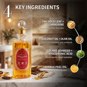 <span class=keywords><strong>Olio</strong></span> <span class=keywords><strong>da</strong></span> Doccia Biologico con Oro 24K e Logo Personalizzato, Idratante, Riparatore della Pelle, Fragranza Duratura, <span class=keywords><strong>Olio</strong></span> <span class=keywords><strong>da</strong></span> <span class=keywords><strong>Bagno</strong></span> Illuminante - Product Image 2