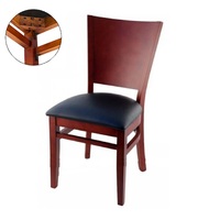 Chaise de salle à manger en bois massif de style antique moderne avec couleur au choix pour la maison et la restauration, marque TY