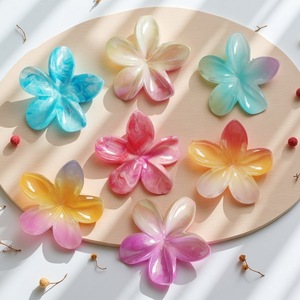Frangipani Hair Clip Spring Clip Pearl Colored Macarons Daily Use High Quality Hair Accessories - Product Image 1