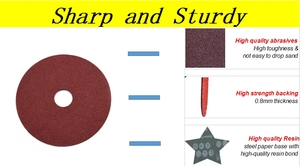 Discos Abrasivos de Fibra de Resina con Óxido de Aluminio de 115 mm para <span class=keywords><strong>Amoladora</strong></span> Angular - Product Image 2