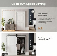 Portes pliantes à 3 panneaux en placage blanc massif avec isolation phonique et thermique pour chambre, villa, maison, intérieur