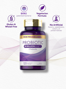 OEM 50 miljard CFU Probiotische Capsules Darmgezondheid & Beauty Supplement Probiotica voor Volwassenen Anti-verouderings- en Antioxidatieveffecten - Product Image 3