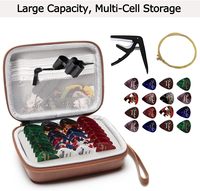 UNLP MUSICAL INSTRUMENT Guitar Accessories Guitar Pick Holder Case Compatible for Fender All Size Picks Storage Pouch Box-Bag