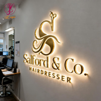 Letrero LED Personalizado para Negocios, Letrero con Letras LED, Letrero Metálico 3D Retroiluminado para Salones de Belleza, Clínicas, Logotipos de Pared, Letreros LC