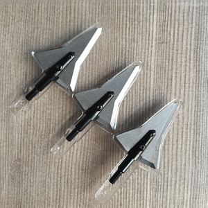 Punta de Flecha Treasurereap Archery de 125 Granos, de Aluminio Aeronáutico Inoxidable Negro para Caza, Punta de Flecha para Arco, Razor Back Sólida - Product Image 1