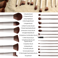 Ensemble de 18 pinceaux de maquillage BS-MALL, vegan, synthétiques, pour poudre, fond de teint, contour, blush, fard à paupières, avec étui