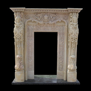 Cornice per Porta in Marmo di Lusso Intagliata a Mano, Decorazione Esterna, Telaio per Porta in Marmo - Product Image 2
