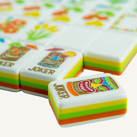 Nouveau design moderne de luxe Tiki Time, jeu de Mahjong américain à 5 couches, style vacances, en acrylique, portable, pour casino et divertissement