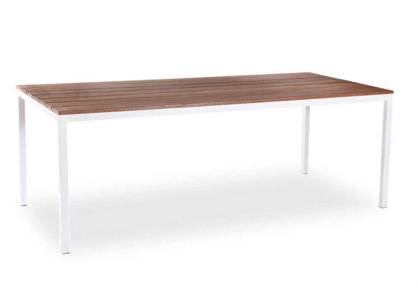 Table longue en fer forgé et bois massif 1808075