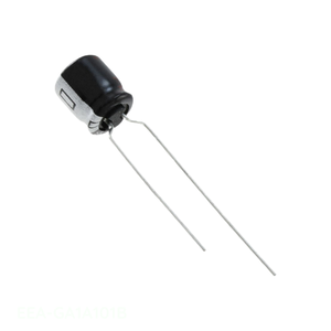 Condensateur traversant à anode radiale 100 µF 20 % 10 V, référence EEA-GA1A101B, canal fabricant - Product Image 1