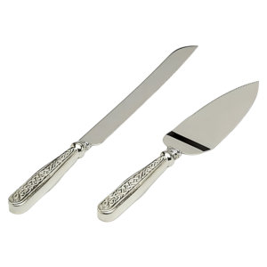 Best Selling Embossed Design Silver Plated <b>Cake</b> <b>Server</b> And Knife Flatware Set In Cheap Price - Product Image 1